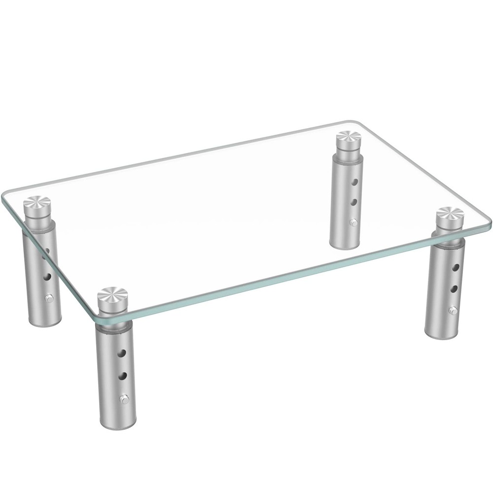 Monitor Stand Riser, Clear, 3 Height Adjustable, PC, Computer, Laptop Stand