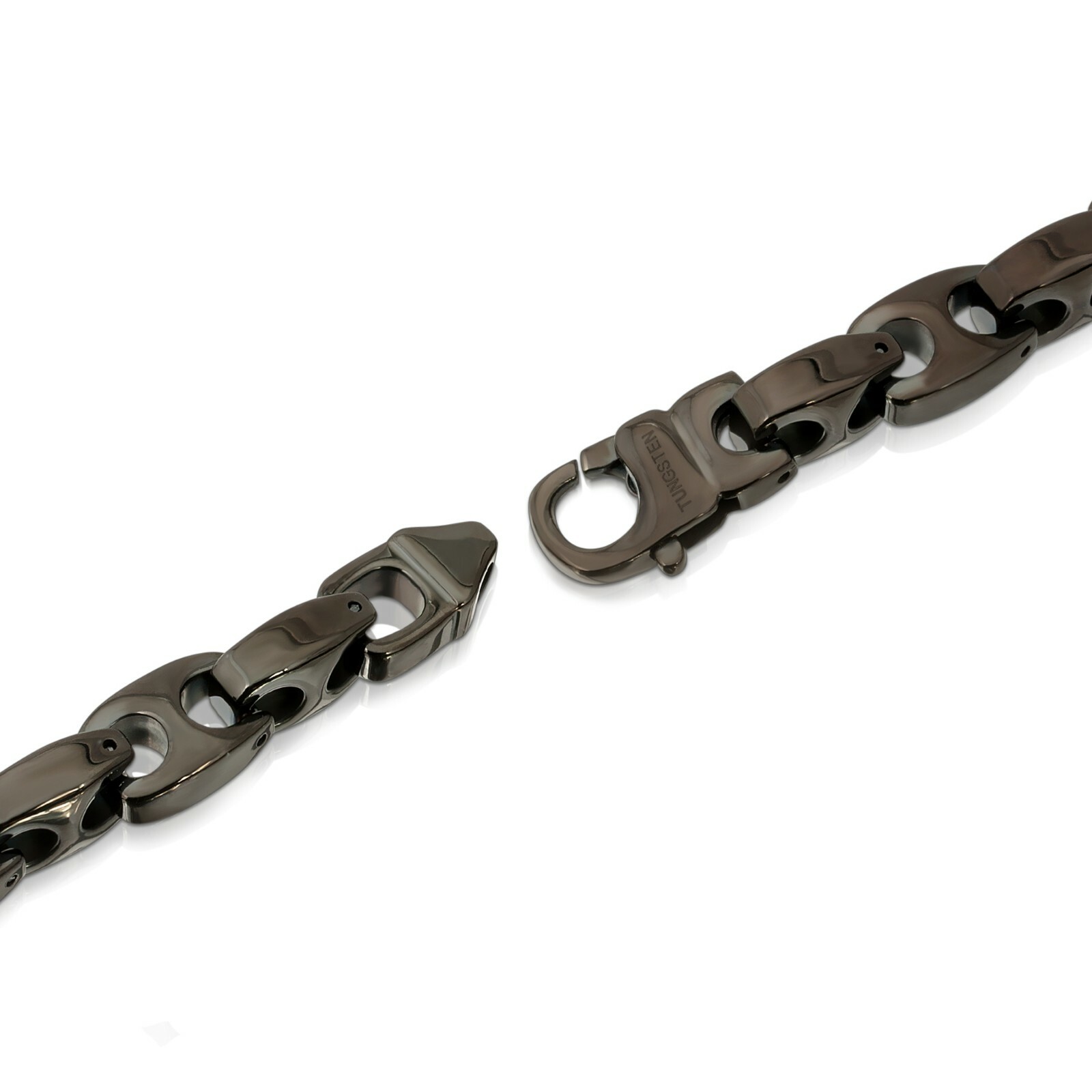 Heavy 9.5 mm BLACK Biker Tungsten Carbide Men's Bracelet (002) - FREE SHIPPING!