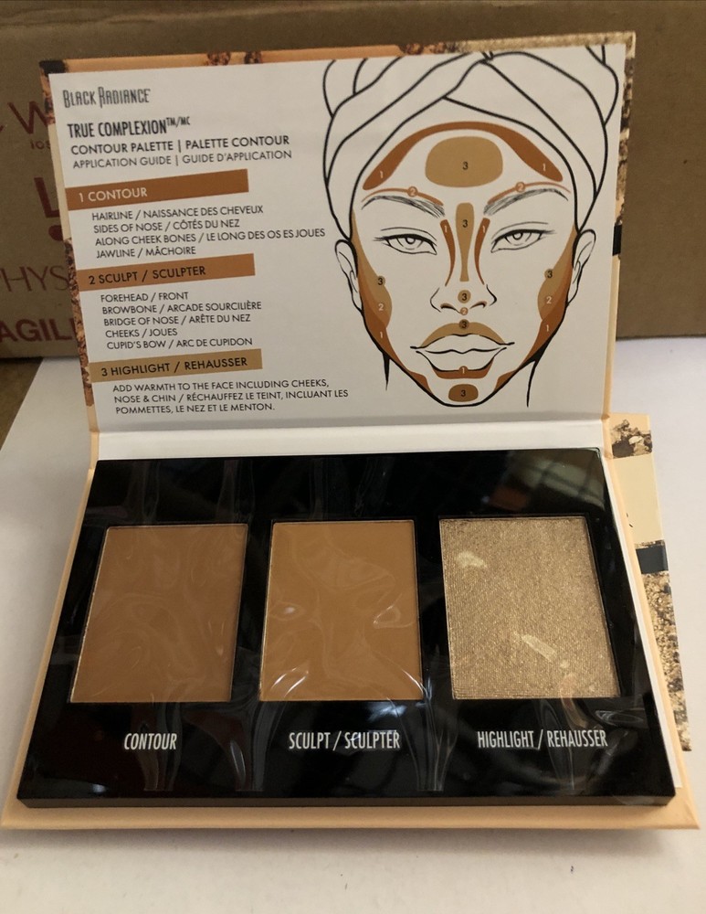 3 Pack Black Radiance True Complexion Contour Palette Light Medium