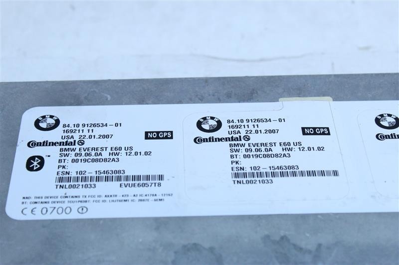 Used Telematics Interface Module fits: 2007 Bmw X5 Communication telematics cont