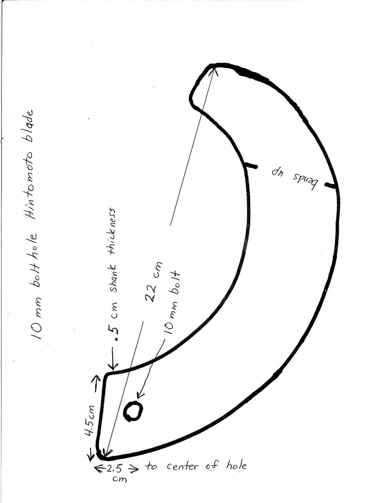 Hintomoto blades 10 mm bolt 14 left and 14 right