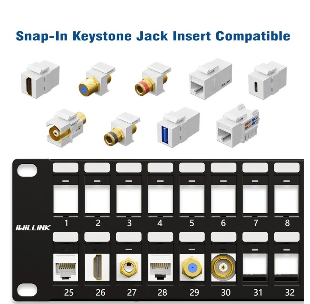iwilllink 48 port keystone patch panel