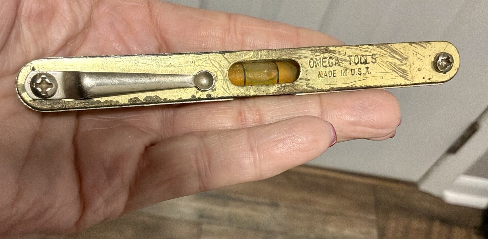 Vintage OMEGA Pocket Bubble Level