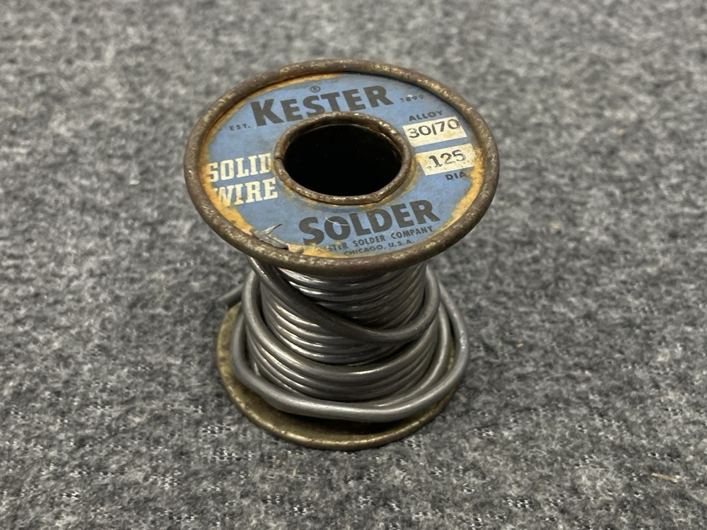 Kester 30/70 Solid Wire .125 Diameter Solder 11oz Spool