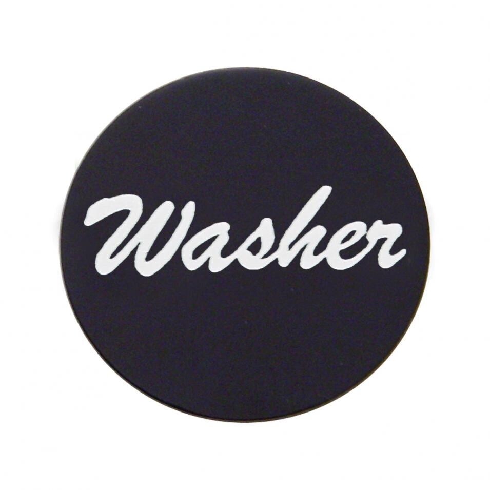 "Washer" Dash Knob - Black Aluminum Sticker