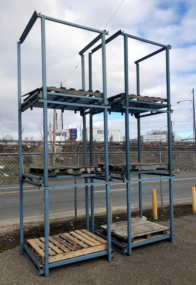 Portable Stack Rack Nestable Nesting Stacking Pallet Stack Warehouse Stacker