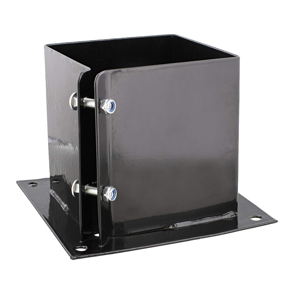 No Dig 6X6 Post Anchor Square Bracket 1Pk - Bolt down Post Base Wood Post Ground
