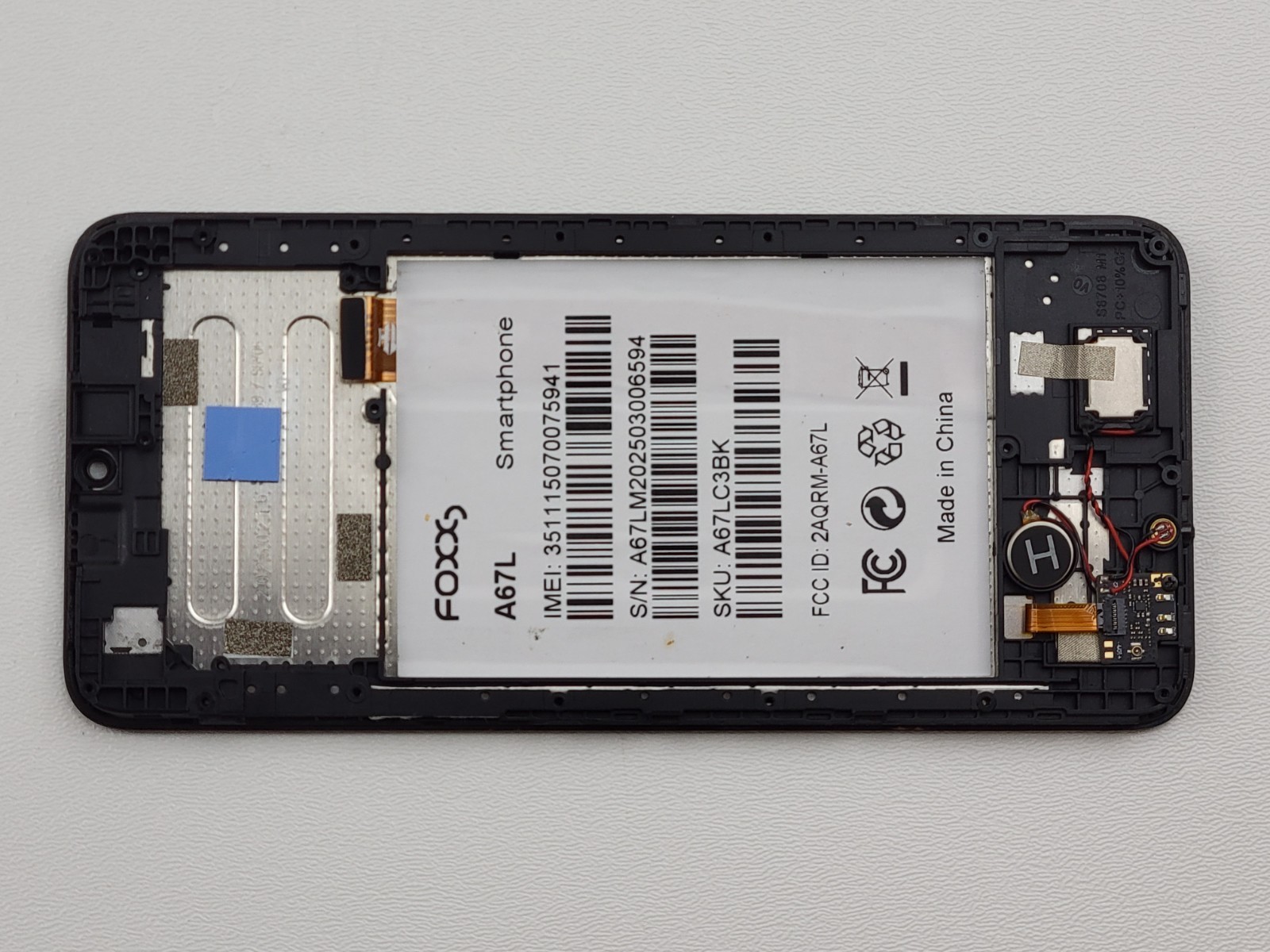 OEM LCD Display Touch Screen Digitizer Frame Assembly Part for FOXX / FOXXD A67L