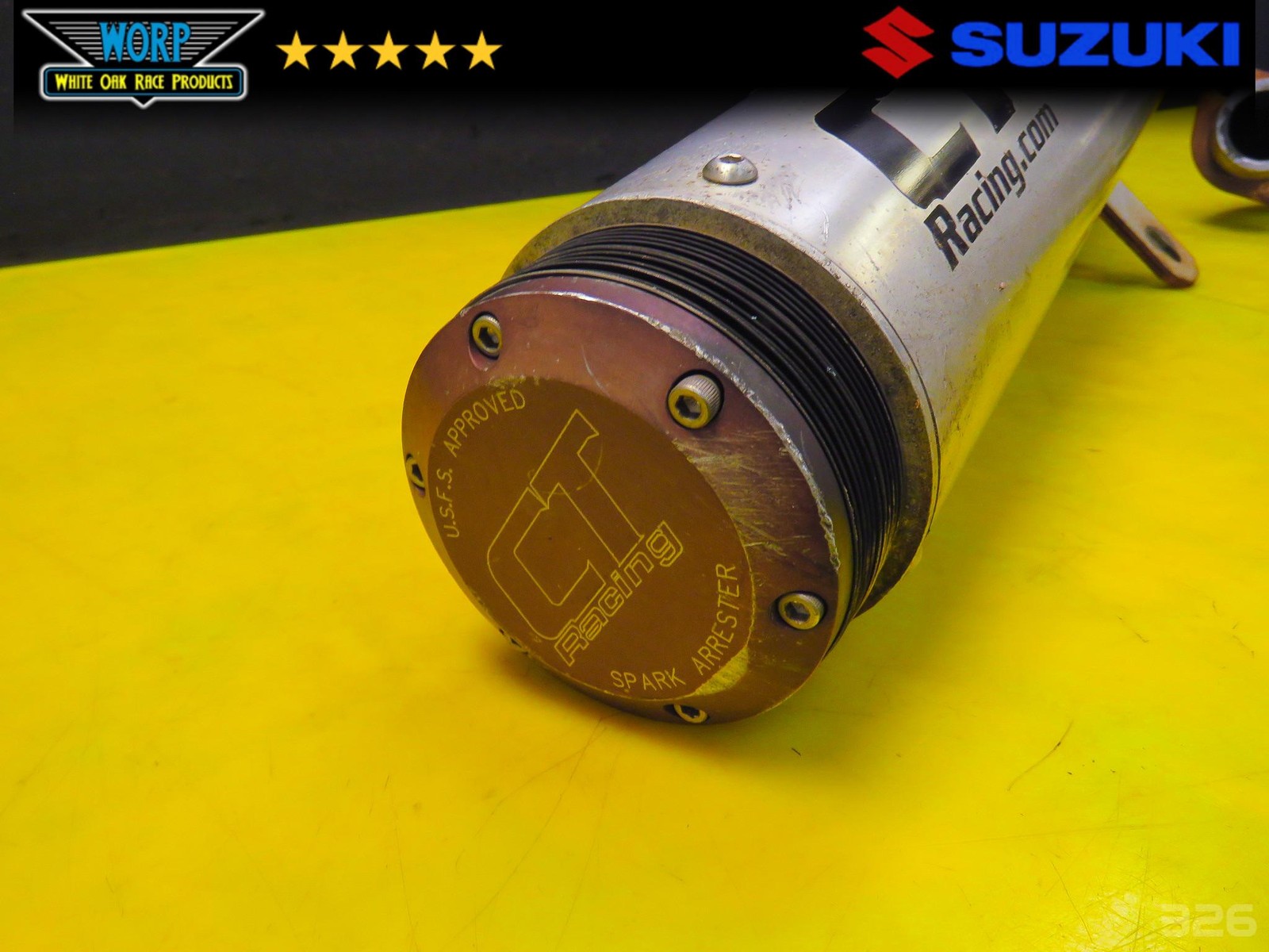 2003 SUZUKI QUADSPORT LTZ400 KFX DVX CT RACING SUPERTRAPP STYLE EXHAUST MUFFLER