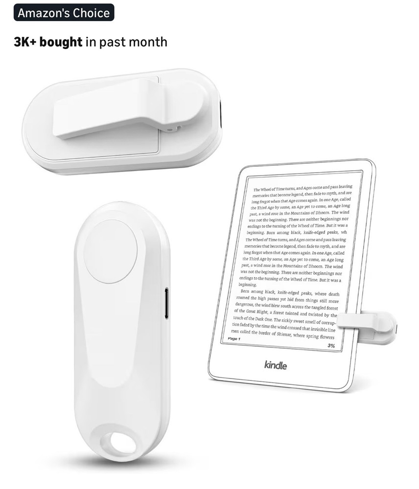 DATAFY Kindle Or iPad Page Turner Remote Control White