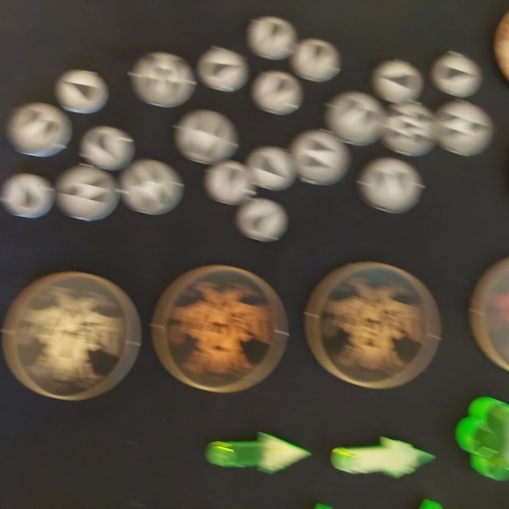 Warhammer 40k Counters Objective Markers Lot - Green Translucent Custom Tool
