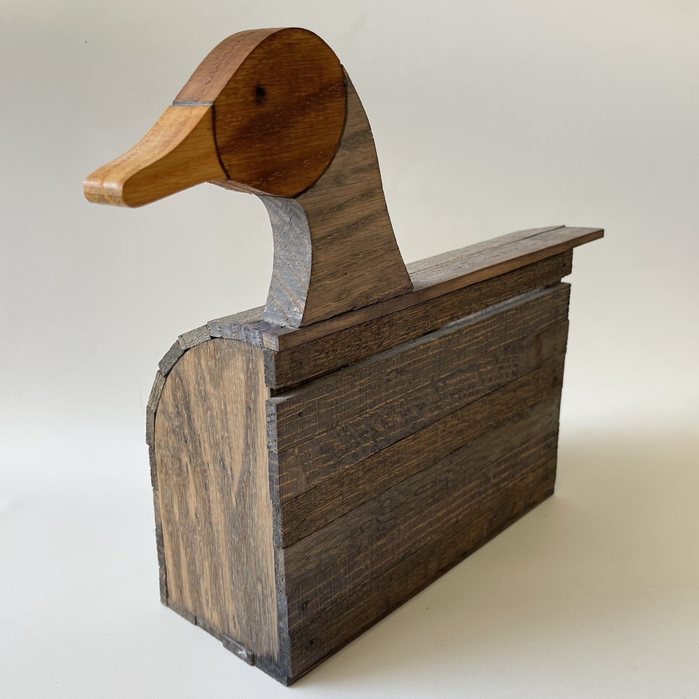 Folk Craft Style Duck Open Box - Table Sit