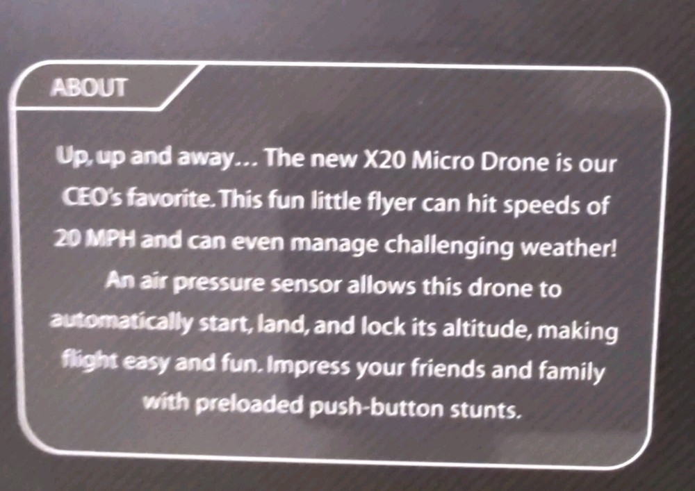 Propel Maximum X20 Micro Drone Wireless Quadrocopter - NIB