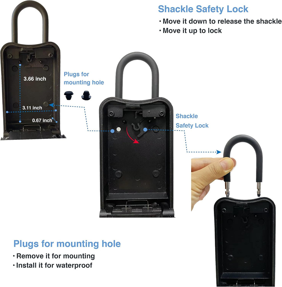 , Digital Lockbox, Bluetooth Key Lockbox, Ios/Android App Remotely Generates Off