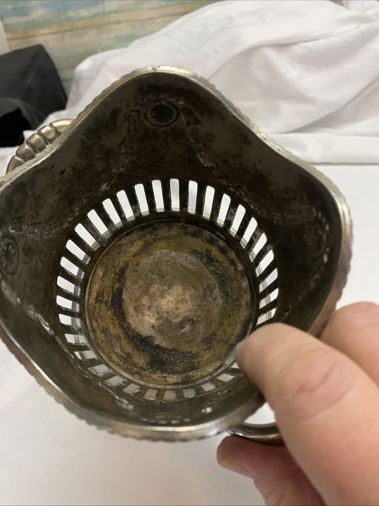 International Silver Co Handmade Silverplate Wine Holder Cachepot 6.5”