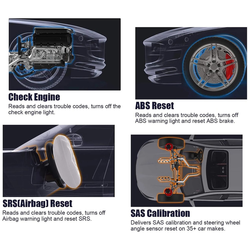 ANCEL AD610 Plus OBD2 Scanner Code Reader SRS ABS Bleeding SRS Diagnostic Tool