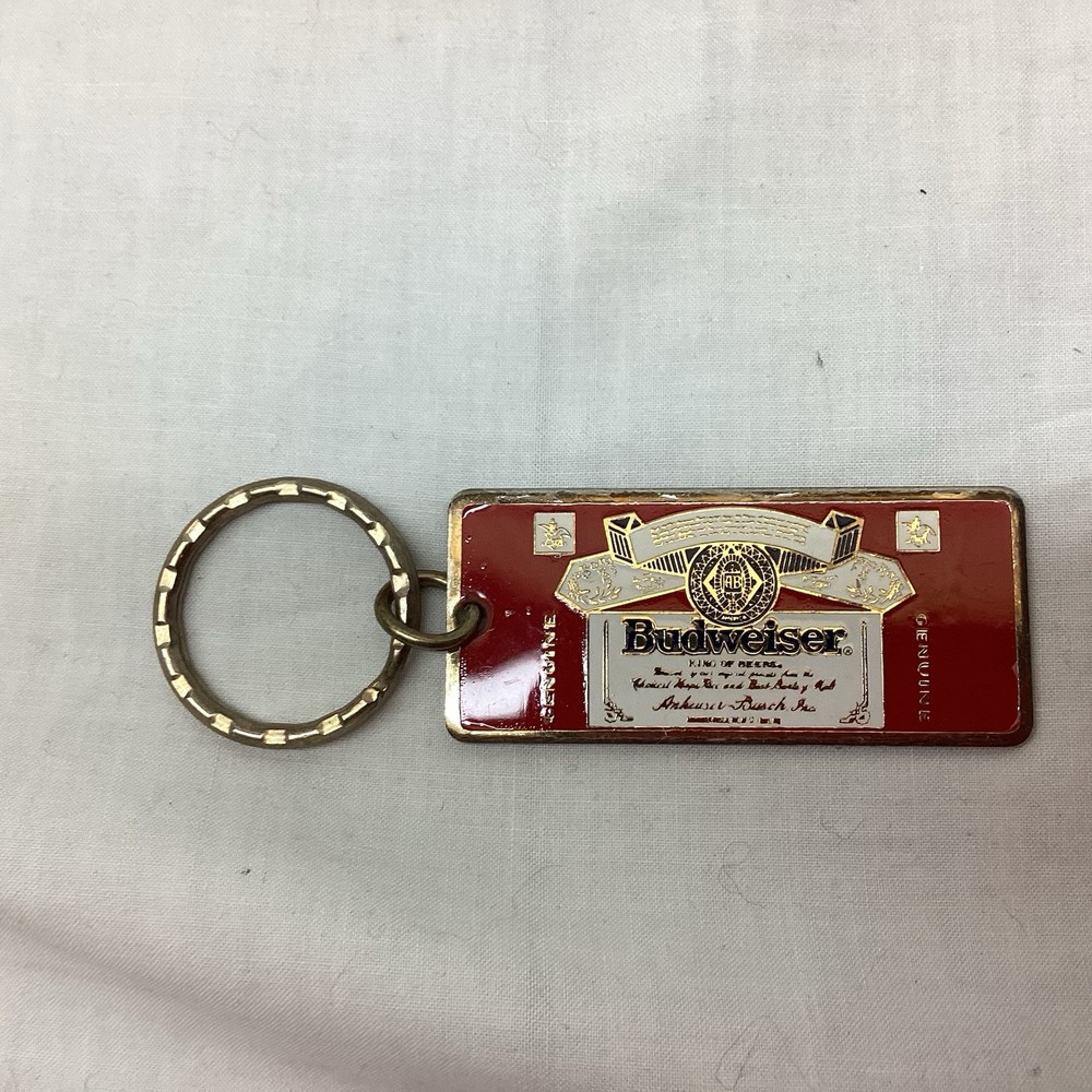 Budweiser Label Metal Key Ring