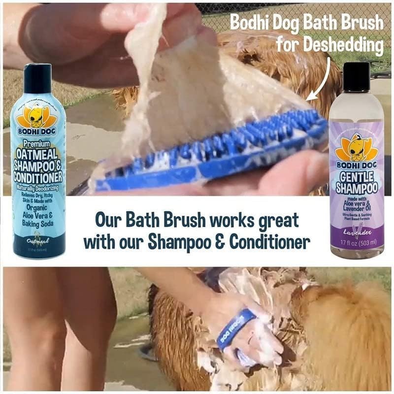 Compact Dual Pack Grooming Brush for Pets - Perfect for Bathing & Massaging