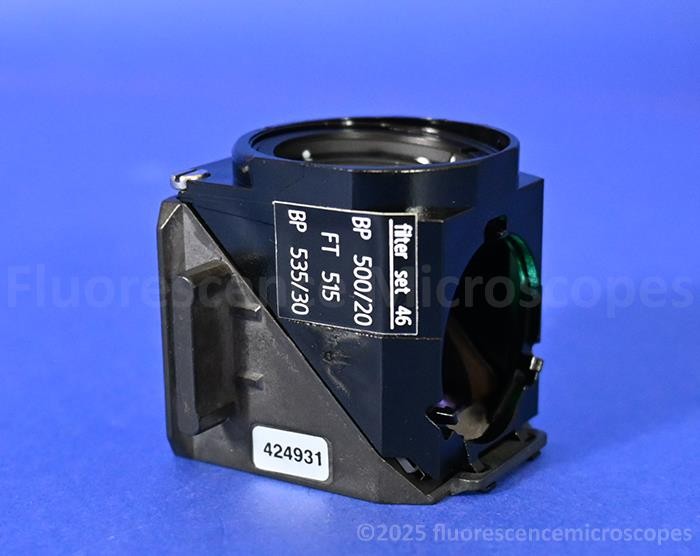 Zeiss Filter Set 46 Dichroic Filter Cube for Fluorescence Microscope. BP 500/20