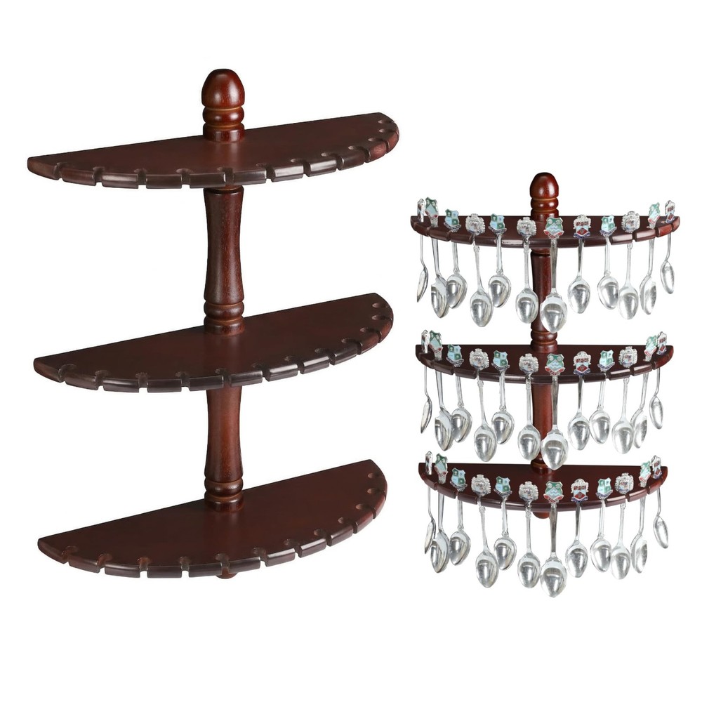 Wall Mounted Spoon Rack Shelf Display Case, Living Room Display