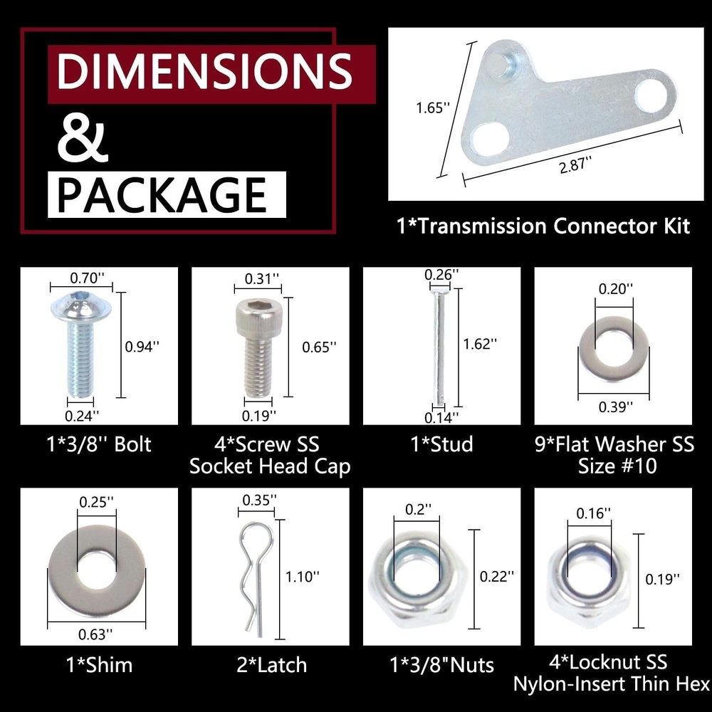 Cable Mount Bracket Throttle Cable Kit for Automatic Transmission TV Cables