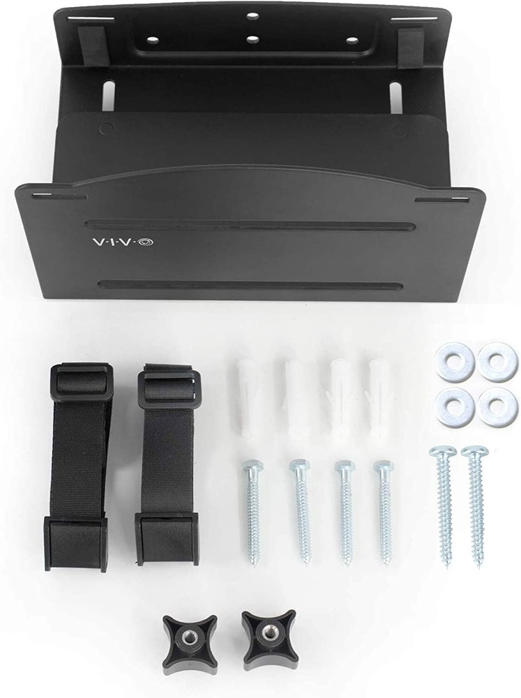 VIVO Universal PC Adjustable Wall Mount Steel Bracket Computer Case Strap Holder