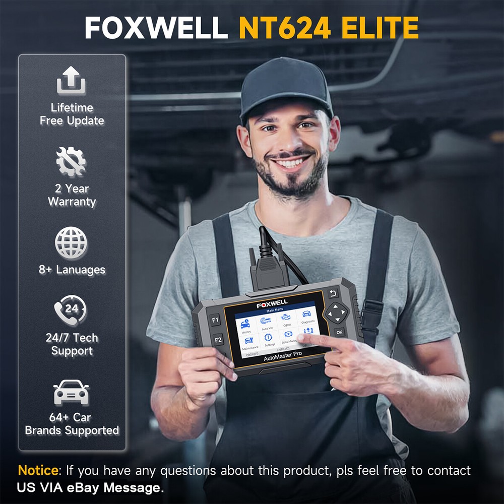 FOXWELL OBD2 Scanner All System Code Reader 8 Resets Car Diagnostic Tool AutoVin