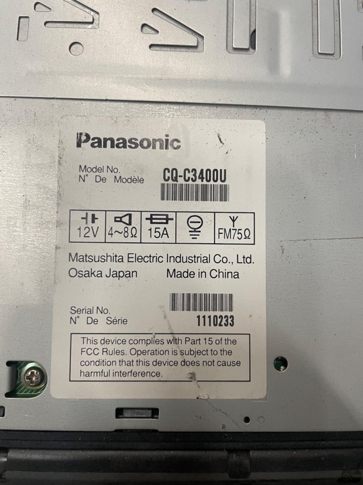 Panasonic CQ-C3400U Tested