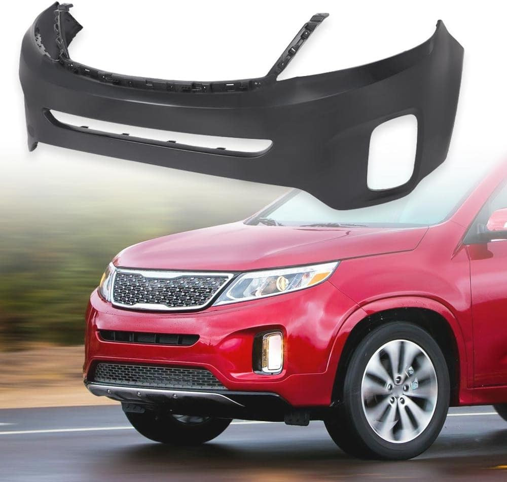 Primered Front Upper Bumper Cover, Compatible with Kia Sorento 2014 2015 Replace