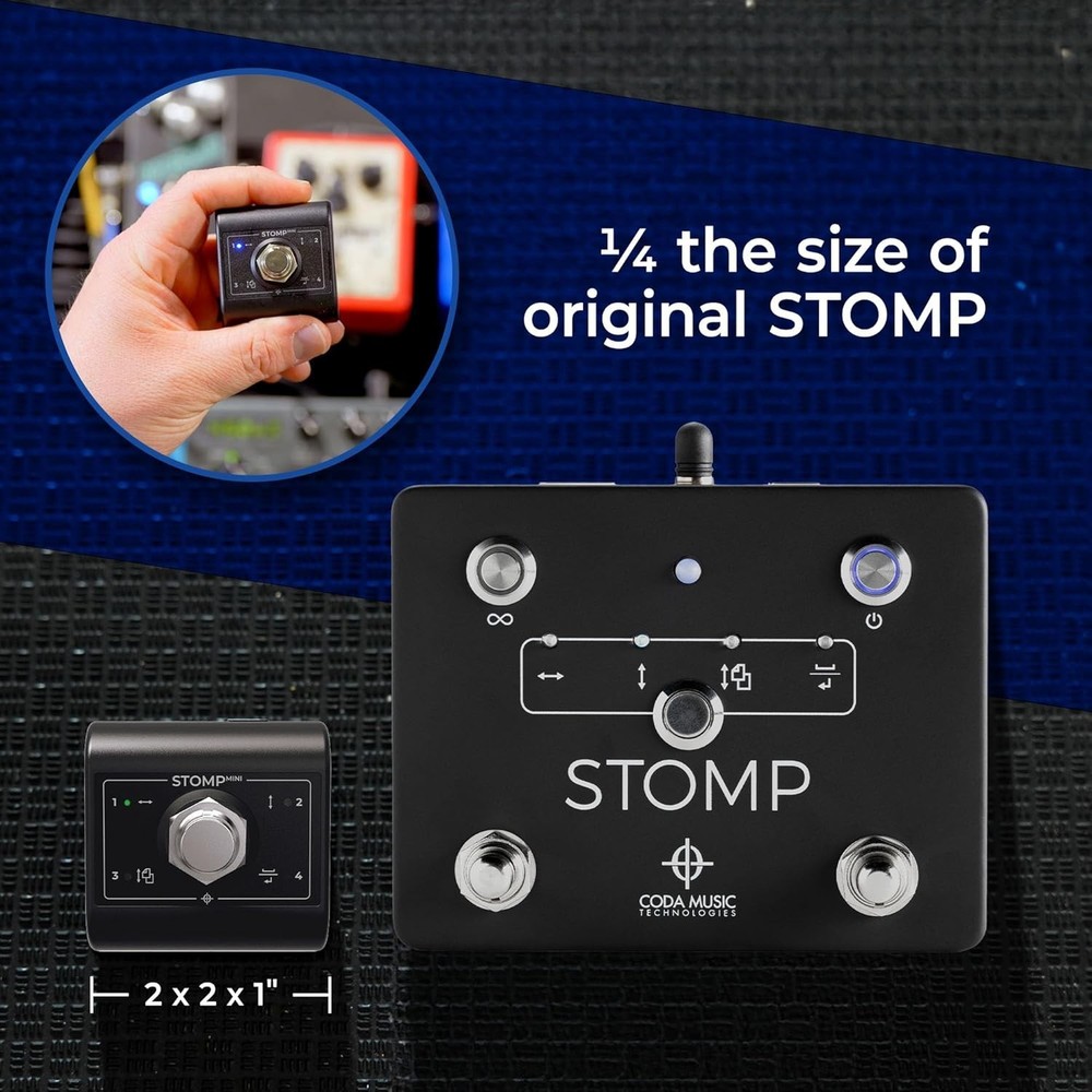 STOMP Mini Bluetooth Page Turner & App Controller - Ultra-Compact Single-Swit...