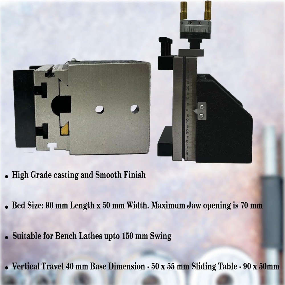 Mini Vertical Slide (90 x 50 mm) for instant Milling Operation