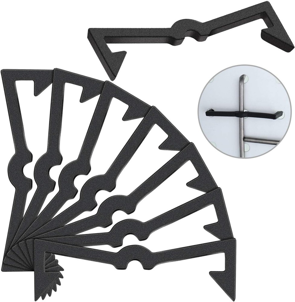 50 Pack Black Pegboard Hook Locks - Durable Retainers for Stable Organization