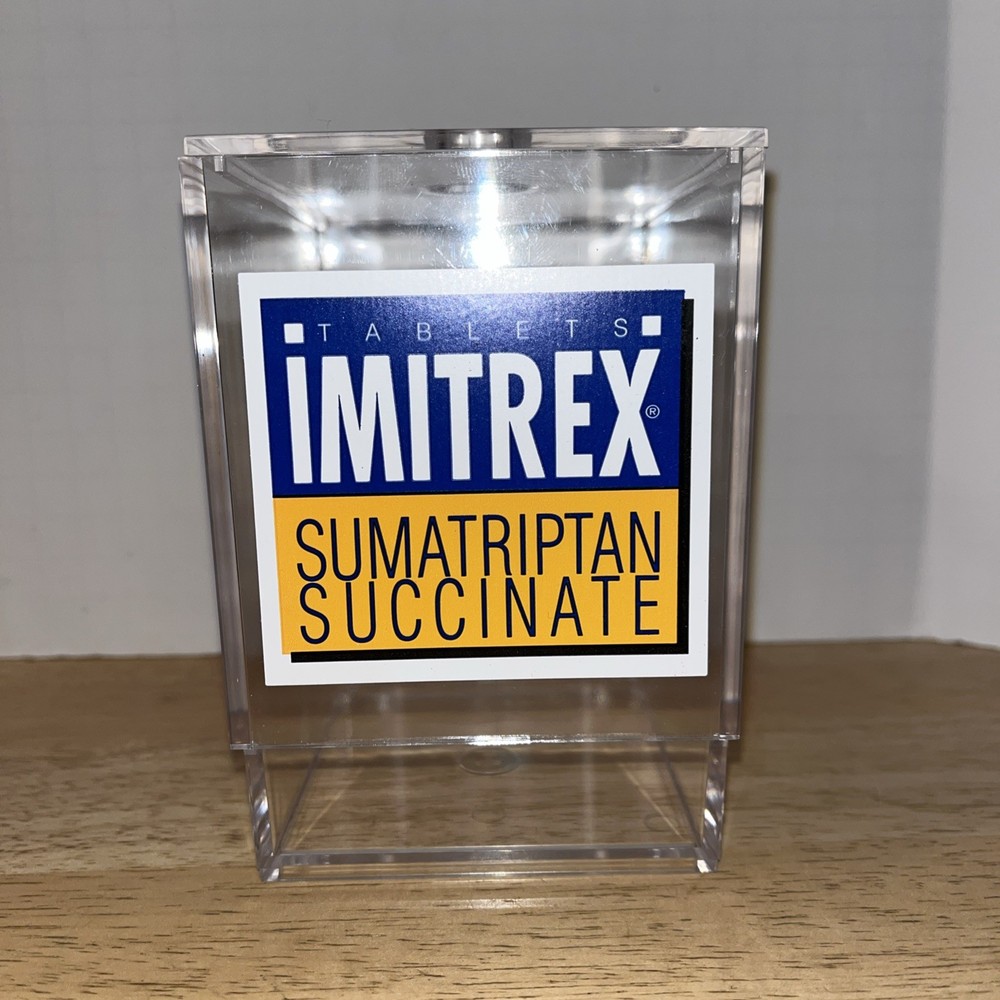 Imitrex Sumatriptan Succinct Tablet Plastic Display Box Dispenser Glaxo Wellcome