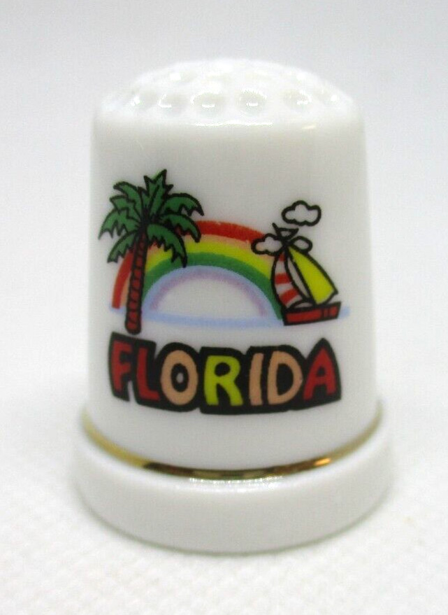 Porcelain Florida Thimble - T060