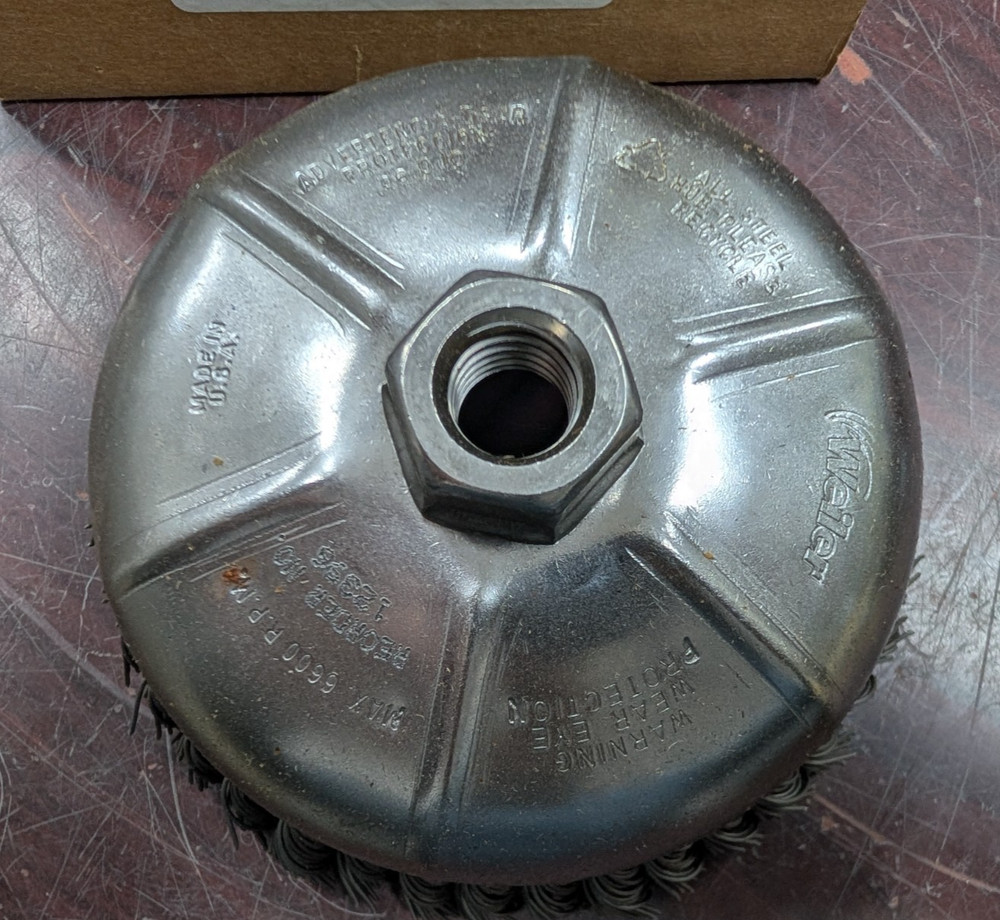 🤪 WEILER 6" SINGLE ROW KNOT WIRE CUP BRUSH 12396
