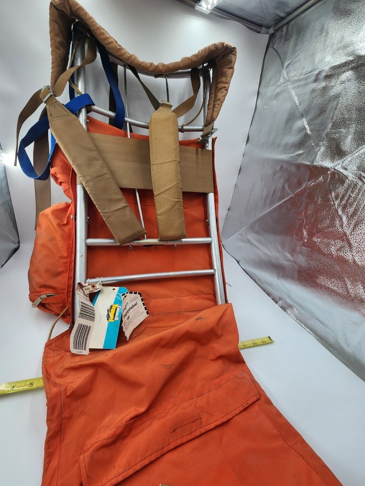 Skyline Camp Trail External Frame Hiking Backpack, Orange VTG