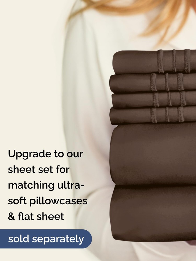 Extra Deep Twin Fitted Sheet - Hotel Luxury Single Fitted Sheet Only - Easily...