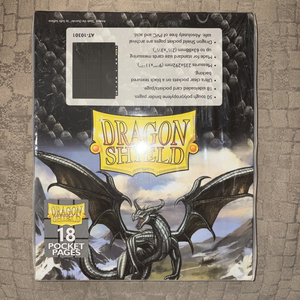 Dragon Shield: (50) 18-Pocket Binder Pages Clear Sideloader Non Glare