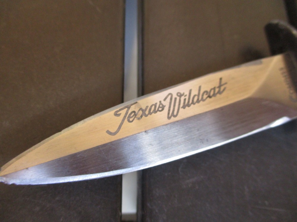 Vtg Compass TEXAS WILDCAT Fixed Blade Boot Knife
