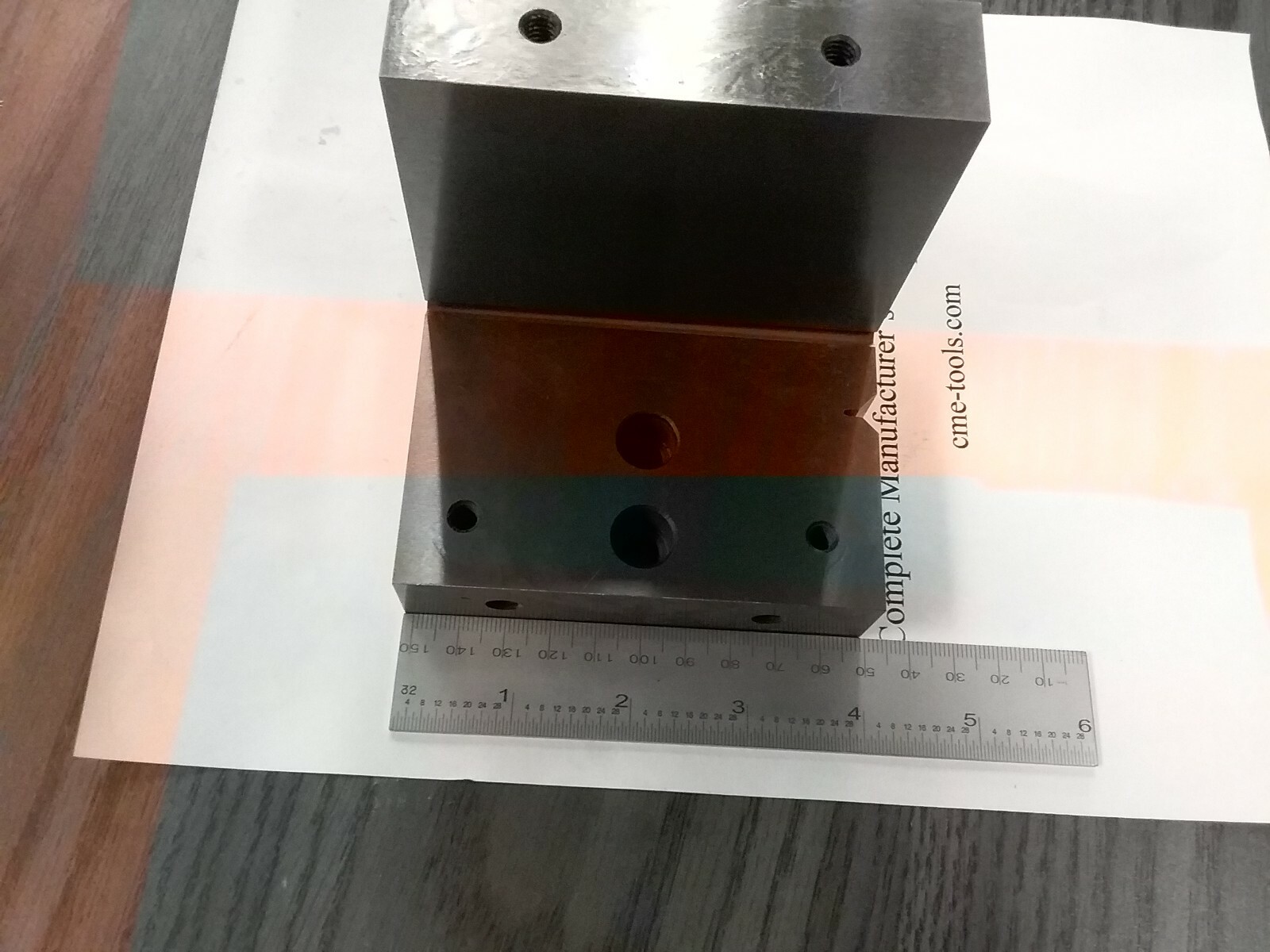 Compound ANGLE PLATE 6x4x4" Precision Ground w. tapped holes 0.0002" #PGAP-C644