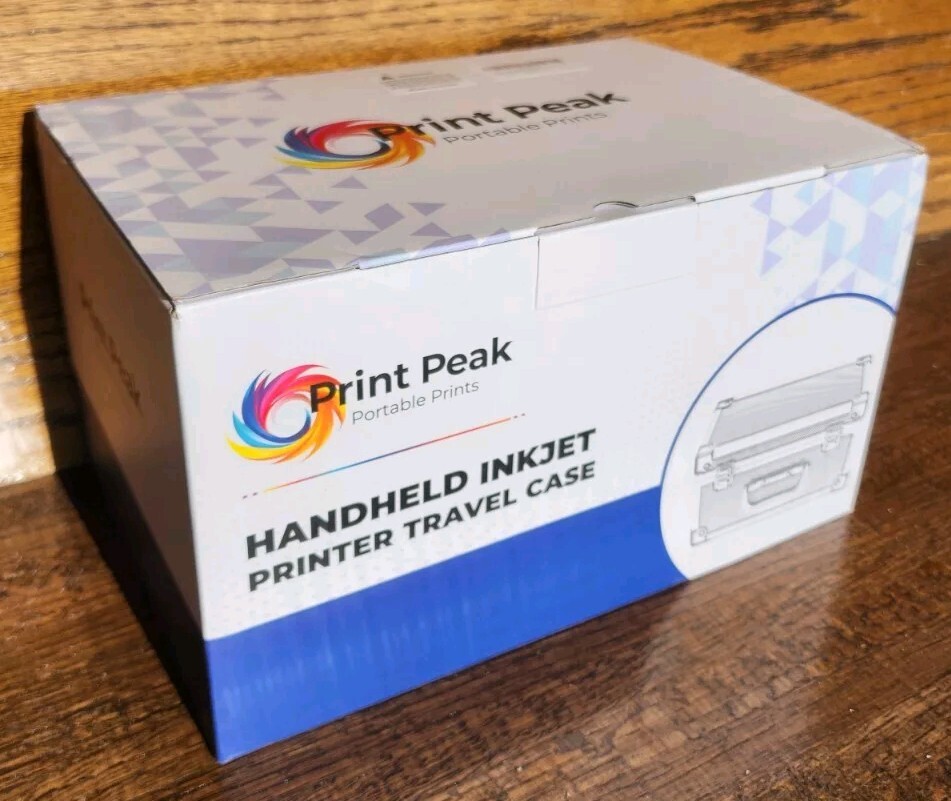 PRINT PEAK Handheld Inkjet Portable Printer Travel Case w/ Custom Foam Insert