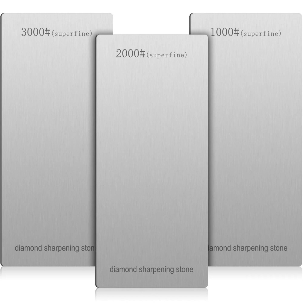 3 Pcs Diamond Sharpening Stone Set Lapping Plate Knife Sharpening Stone