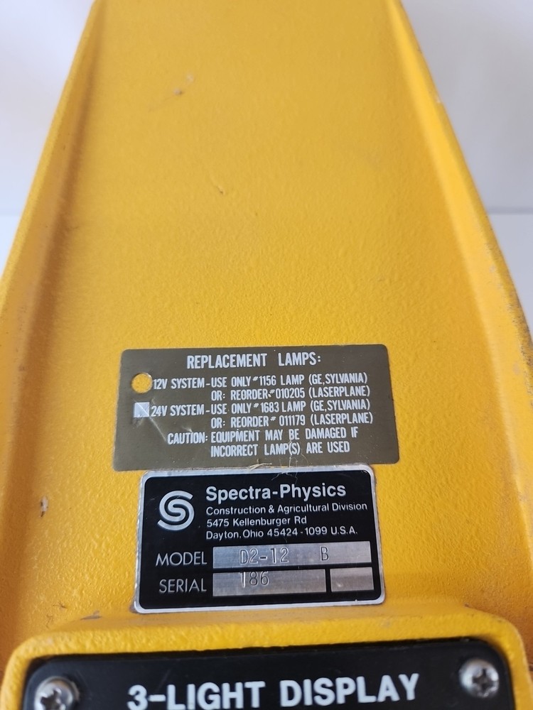 Spectra Physics D2/12/24 Laserplane Controller Light Display Level Untested.