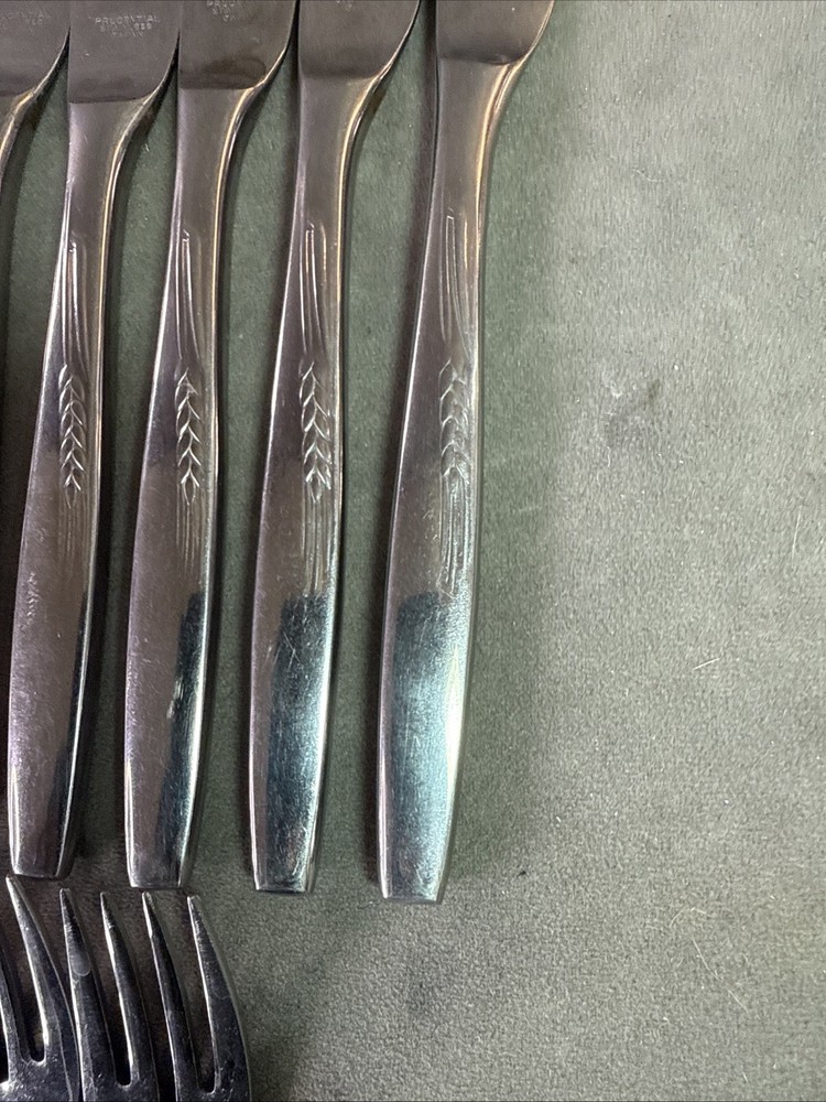 Prudential Stainless “Wheat Sprig” Design Flatware Japan 52 Piece Set