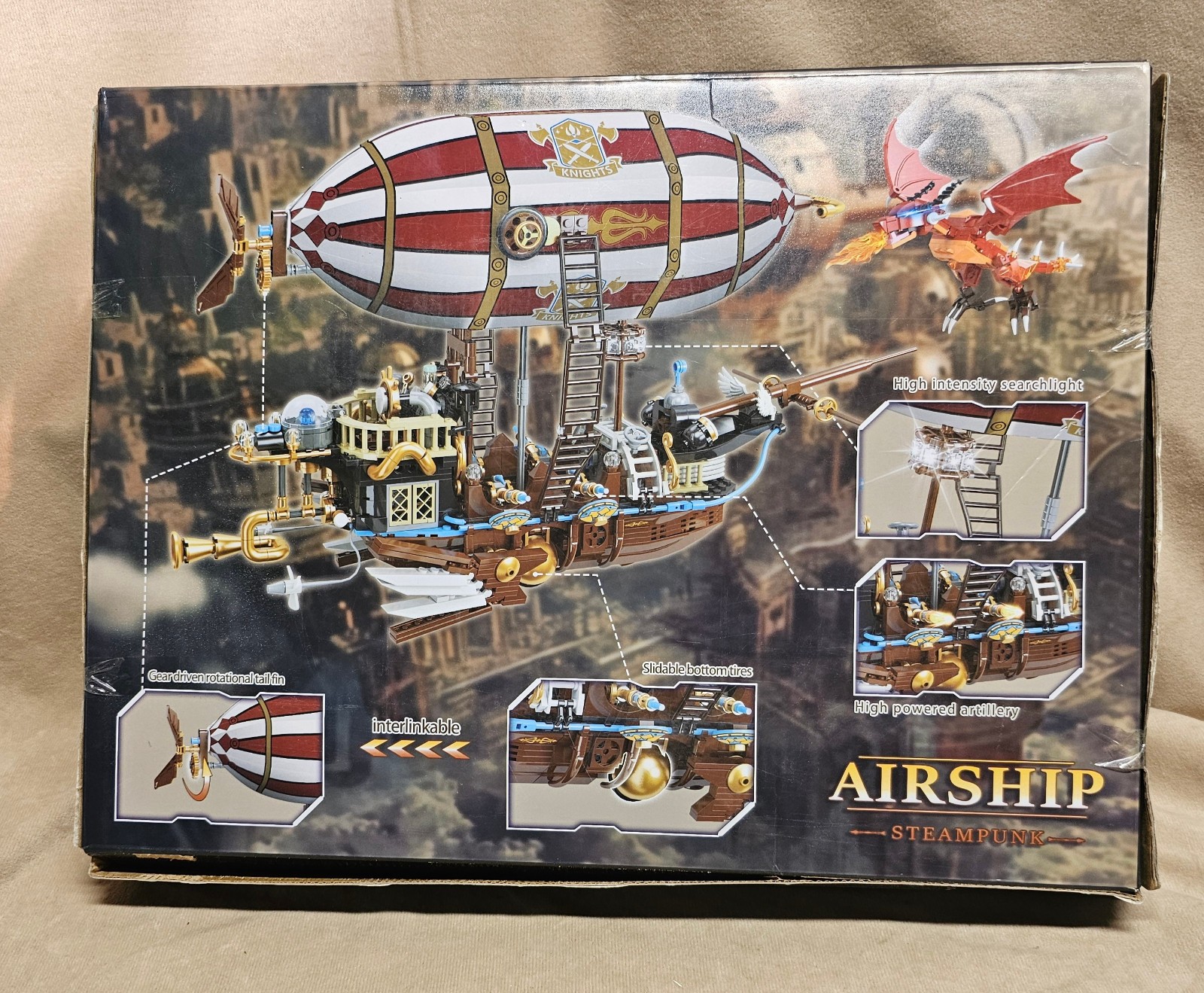 STEAMPUNK AIRSHIP SEALED 1283 PCS AOHU YEGG NEW UNOPENED BOX