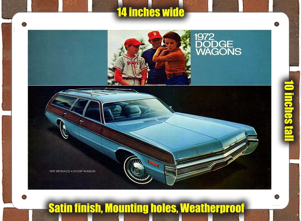 Metal Sign - 1972 Dodge Wagons