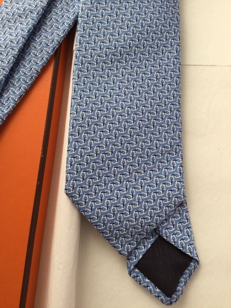 HERMES Tie Light Blue