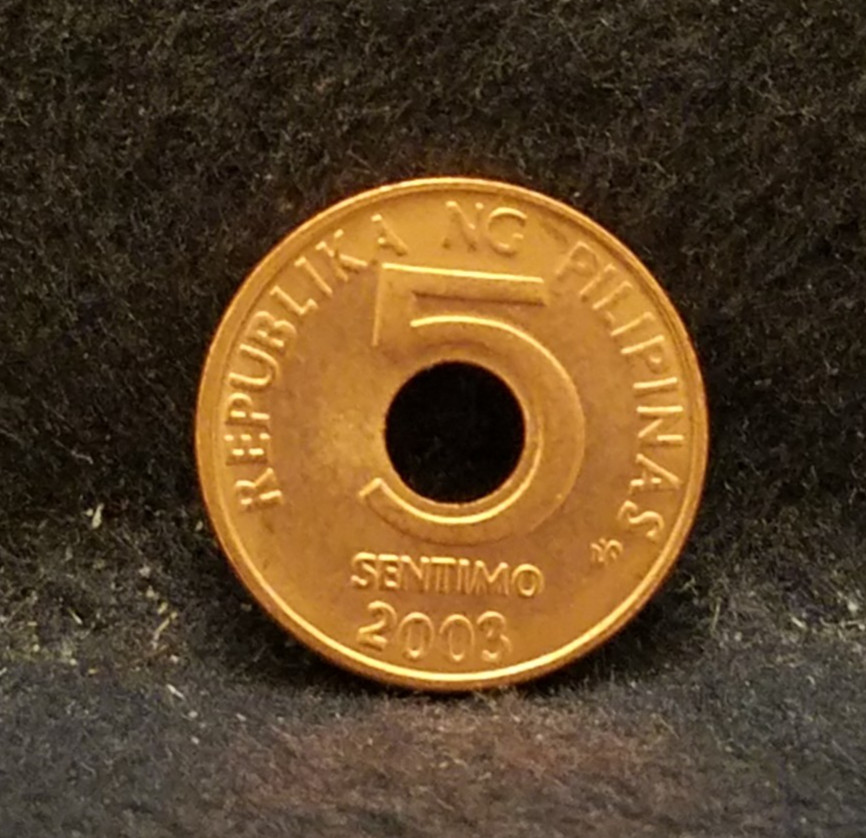 2003 Philippines 5 centavo, UNC, KM-268