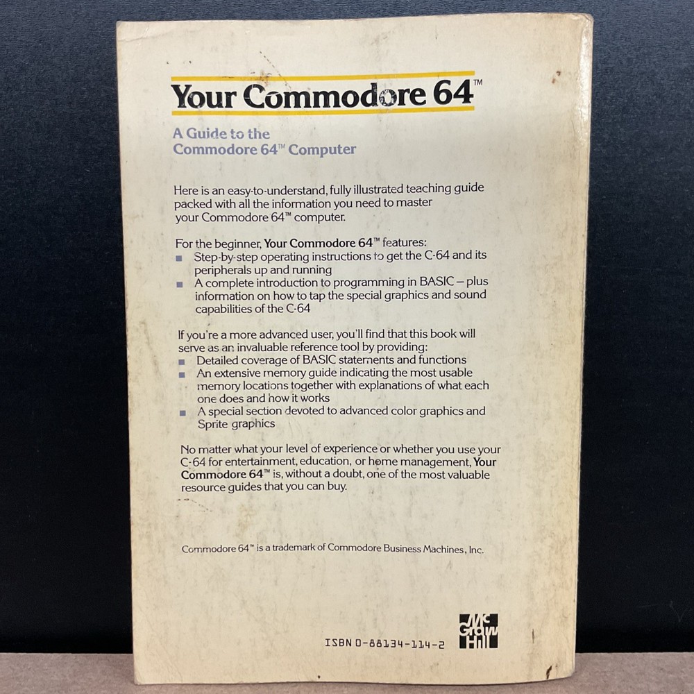 Your Commodore 64 A Guide to the Commodore 64 Computer Osborne / McGraw-Hill