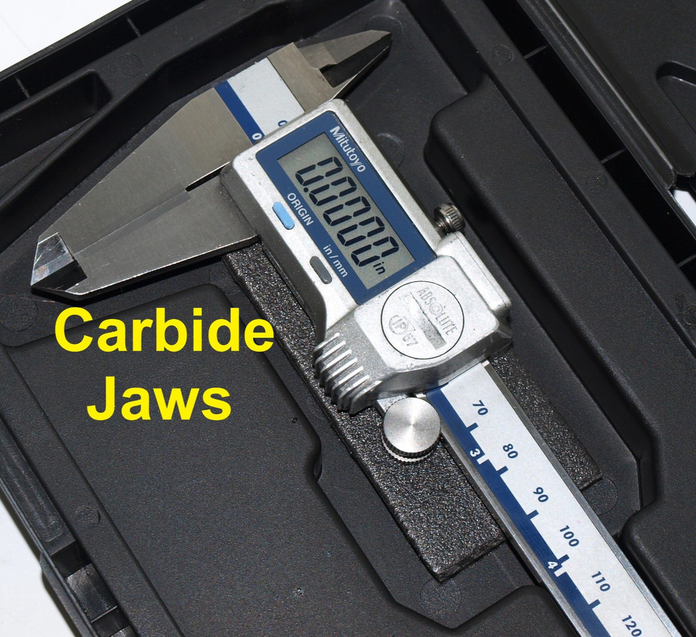 MITUTOYO 8" DIGITAL CALIPER with CARBIDE JAWS 500-738-20